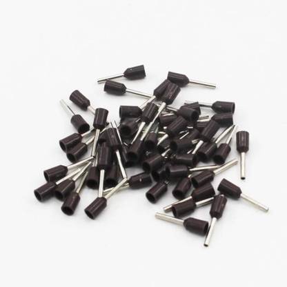 ERHIndia (100 Pcs) Copper Crimp Ferrules Wire Connector Sleeves Copper Crimp Connector E1508 Wire Connector
