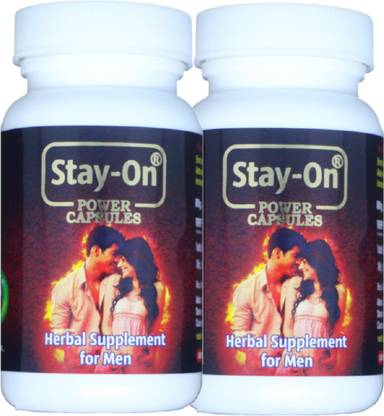 Stay-On Power Capsules Herbal Supplement For Men (Pack Of 2 X 30 Capsules)