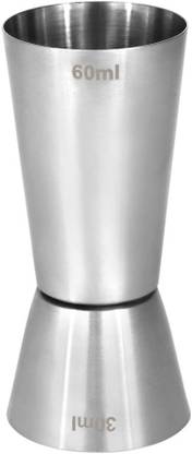 KARFE STAINLESS STEEL DOUBLE SIDE PEG MEASURE 30/60 ML DRINK MEASURE BARWARE TOOL 1 - Piece Bar Set