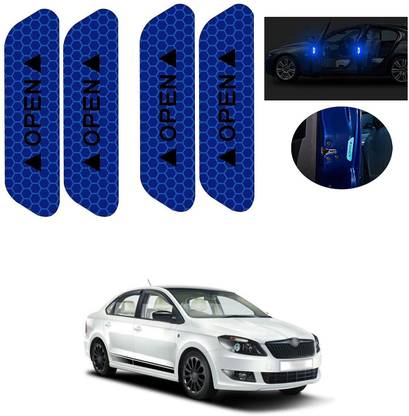PECUNIA Anti-Collision Universal Car Stickers Warning Strip Tape Sign 204 Matte, Glossy, Chrome Skoda Rapid Side Garnish