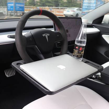 BAGILO Multifunction Car Steering Wheel Table Tray for Laptop, Double Sided Car Tray Cup Holder Tray Table