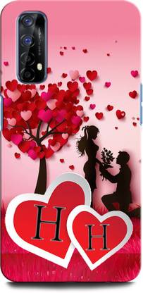 GRAFIQE Back Cover for Realme 7 HH, H LOVE H, H LETTER, HH NAME