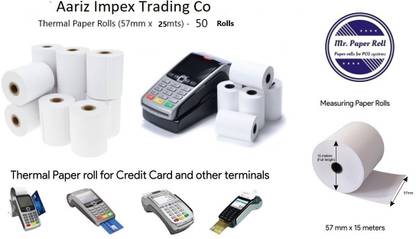 Aariz Impex Trading Co TR5725-50 Rolls Thermal Cash Register Paper