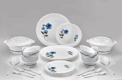 UNIQHUB Pack of 36 Plastic DINNER SET (SET OF 36 PCS) Dinner Set