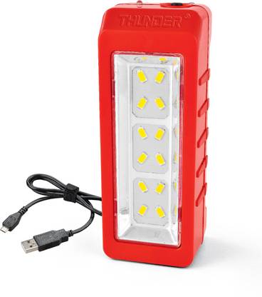 THUNDER MODEL NO 0101 PLAIN LED LIGHT WITH CHARGER AND 1500 MAH BATTERY 4 hrs Lantern Emergency Light