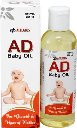 Afflatus AD Vitamin Baby Massage Oil 200ml for Healthy Babies & Infants