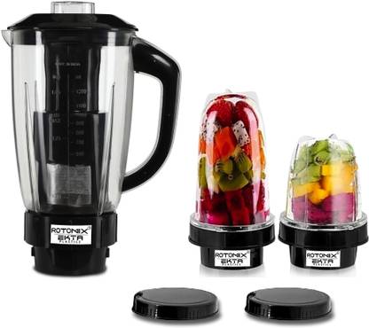Rotomix Juicer Jar Filter 2 Bullet Jar for Mixer Grinder (1500, 350 & 530ML)Black Mixer Juicer Jar