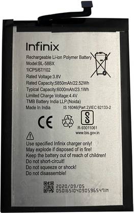 Wimax Mobile Battery For  INFINIX Hot 9 Play / X650 / BL58BX / X650C / X650B / X650D / X680