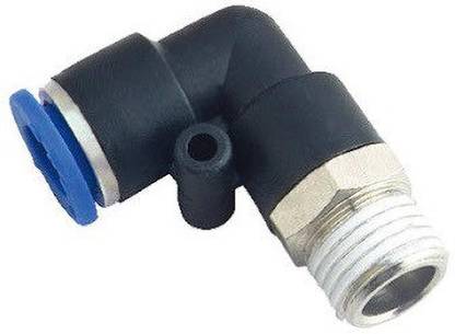 HOSEMART 8mm X 1/4 Inch BSP (Pack of 5) Pneumatic Elbow PU Push Quick Connector Fitting 1-Way 90 Degree Elbow Pipe Joint