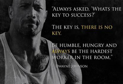 Poster Dwayne Johnson Quotes The Rock Large Poster sl1618 (36x24 Inches, Matte Paper, Multicolor) Fine Art Print