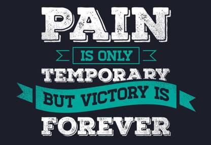 Poster Pain Is Only Temporary But Victor Is Forever Poster Large Poster sl1870 (36x24 Inches, Matte Paper, Multicolor) Fine Art Print