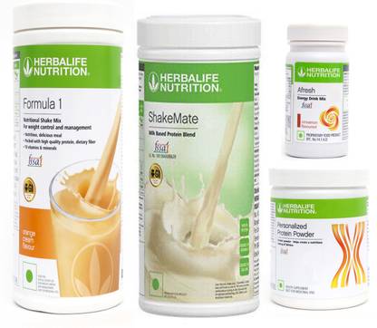 Herbalife Nutrition Formula 1 Shake Orange + Protein Powder 200 G + Afresh - Cinnamon + Shake Mate Protein Shake