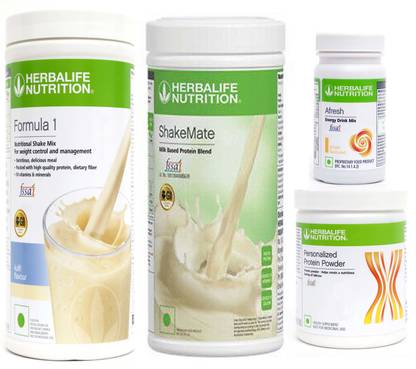 Herbalife Nutrition Formula 1 Shake Kulfi+ Protein Powder 200 G + Afresh - Ginger + Shake Mate Protein Shake