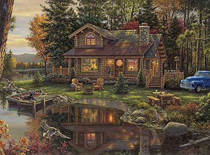 Buffalo Games Kim Norlien - Peace Like a River - 1000 Piece Jigsaw Puzzle with Hidden Images
