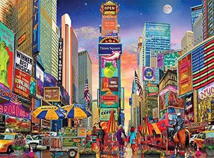 Buffalo Games Times Square, NYC - 1000 Piece Jigsaw Puzzle, White