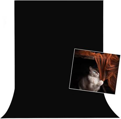 Hiffin ® 8X9 Black Professional Backdrop for Background Photography Black Reflector Umbrella