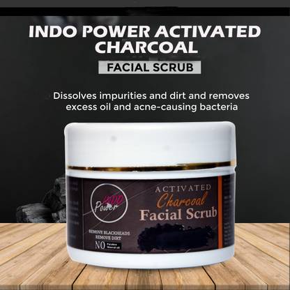 INDO POWER BAM45 -ACTIVATED CHARCOAL FACIAL SCRUB