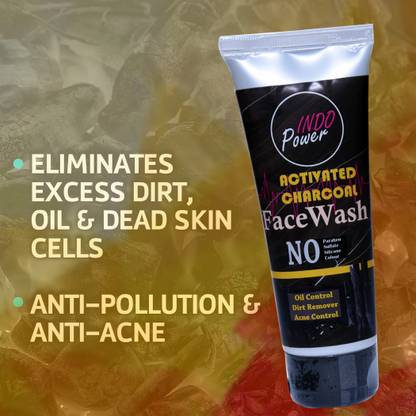INDO POWER BAM4 -ACTIVATED CHARCOAL FACEWASH