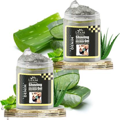LILIUM Moisturising Non Foaming Absolute Denim Shaving Gel Pack of 2