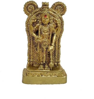 HOIVA Religious Bronze gold Shree Guruvayoorappan idol Decorative Showpiece  -  9 cm