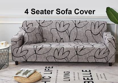 lukzer Polyester Floral 4 Seater Sofa Cover