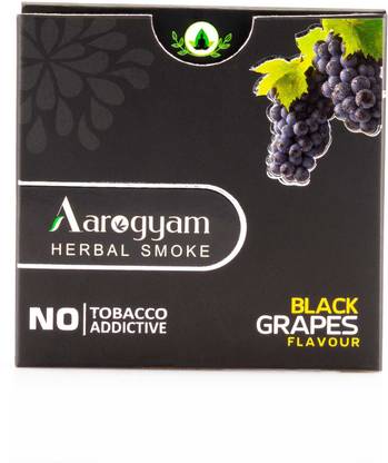 Aarogyam Herbals 100% Tobacco & Nicotine Free Cigarette (Black Grapes Flavour) for Relieve Stress Smoking Cessations
