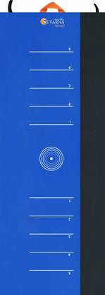 SUVARNA New Design Asana Multi Color, PVC Rexine, Indications Marked Blue, Black 10 mm Yoga Mat