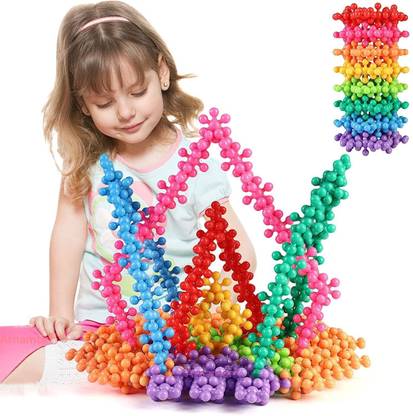 डीएन एक्सपोर्ट 80 Piece Star Links Interlocking Blocks,Building Construction Block Toys forKids