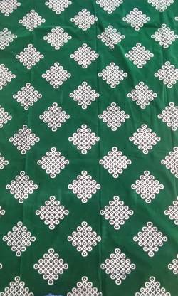 Epoojacart Velvet Cloth Green Small Muggu Backdrop (5x8 Ft) Decorative Tapestry