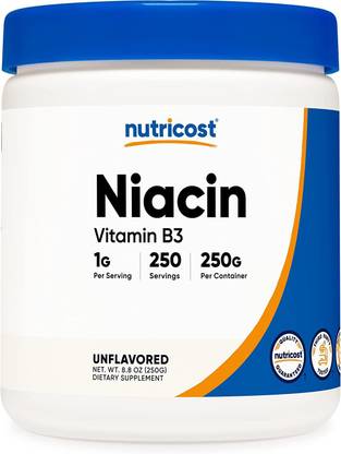 Nutricost Niacin Vitamin B3 Powder 250 Grams - 1G Per Serving - Pure Vitamin B3 Powder
