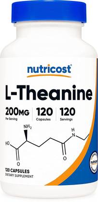Nutricost L-Theanine 200mg; 120 Capsules - Double Strength