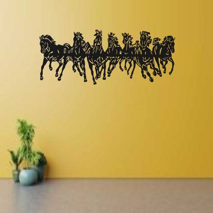 designopolis RUNNING 7 HORSE MDF WALL PLAQUE LASER CUT OUT HOME DECOR