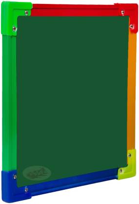 KIVA Non Magnetic One Side Green Board & Back Side White Board Colour full Border Frame 1x1 Feet Whiteboards