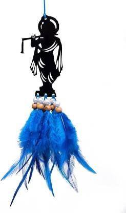 EBBSTONE Car Dream Catcher Multi Colour krishna Car Hanging Feather Dream Catcher