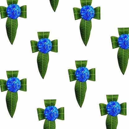 S2S S2S Mango Leaves and Flowers Decoration at Home | Easy Simple Backdrop Multicolor Daisy Artificial Flower