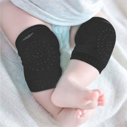 chhota packet Set Of 1 Pair Baby Knee Pads for Crawling, Anti-Slip Elbow Safety Protector Black Baby Knee Pads