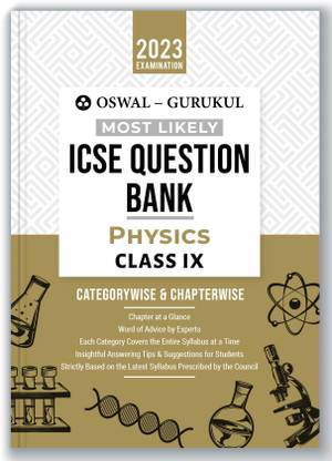 Oswalgurukul Physics Most Likely Question Bank  - Categorywise & Chapterwise Topics, Latest Syllabus Pattern and Solved Papers