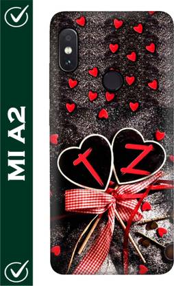 FULLYIDEA Back Cover for Mi A2, Mi A2, Letter T, Alphabet T, Name T, Letter T With Z, T Love Z