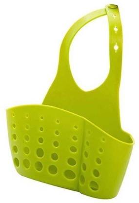 Seafy Adjustable Kitchen Bathroom Water Drainage Plastic Basket/Bag with (pack of 2) Cleaning Caddy