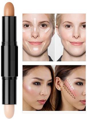 Herrlich New Highlight & Contour Stick Makeup Smooth Oil-control Double-End  Concealer