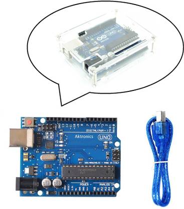 Scriptronics Arduino Uno R3 Development Micro controller Board ATmega328P WITH Acrylic Case Electronic Components Electronic Hobby Kit