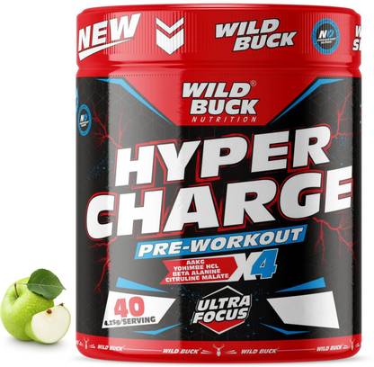 WILD BUCK Hyper Charge Pre-Workout For Hardcore Pump ,Non-Crash Energy Both For Men &Women Energy Drink