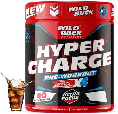 WILD BUCK Hyper Charge Pre-Workout For Hardcore Pump ,Non-Crash Energy Both For Men &Women Energy Drink