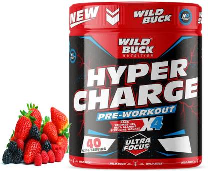 WILD BUCK Hyper Charge Pre-Workout For Hardcore Pump ,Non-Crash Energy Both For Men &Women Energy Drink
