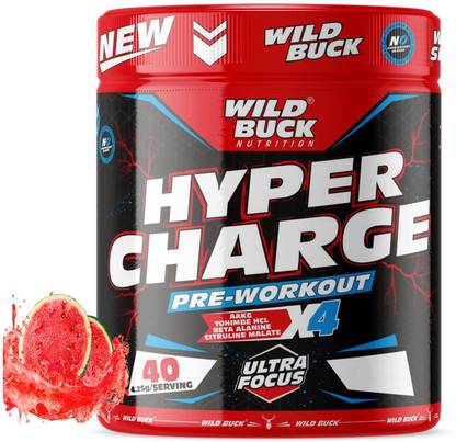WILD BUCK Hyper Charge Pre-Workout For Hardcore Pump ,Non-Crash Energy Both For Men &Women Energy Drink