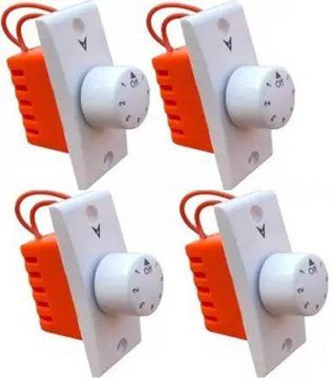 SUCHETA Dynamic Fan Regulator Pack of 4 Pcs. Speed Controller 7 Step-Type Button Regulator