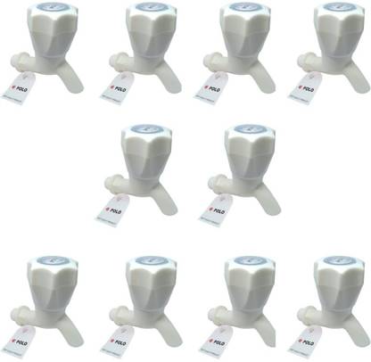 Atheniam POLO Premium Quality 10Pcs Plastic Water Tap for Kitchen, Bathroom, Wash Basins Bib Tap Faucet