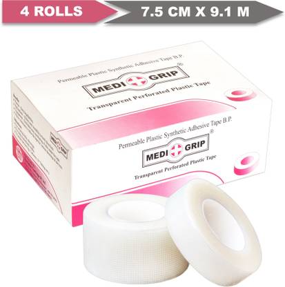 Medigrip Perforated Transparent Hypoallergenic Adhesive Tape 7.5 cm X 9.1 m First Aid Tape