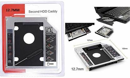 TERABYTE 2nd SATA 12.7MM HDD CADDY CD/DVD-ROM to Expanded Data Storage for All Laptop/PC 2.5 inch 12.7MM Universal HDD Caddy Internal Hard Drive Enclosure for All Laptop/PC