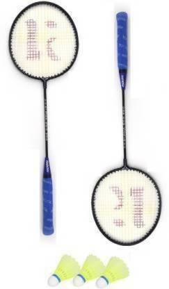 KOBRO Single Shaft Badminton 2 Piece Badminton With 3 Piece Nylon Shuttle Badminton Kit